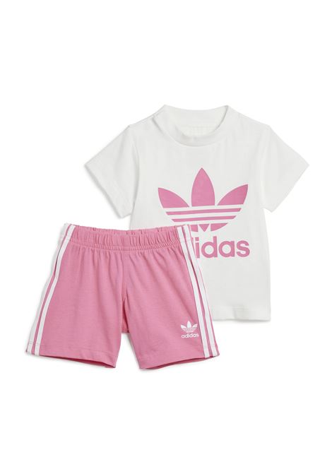 Set Adidas Trefoil con Pantaloncini e T-shirt Bianco Rosa Infant ADIDAS ORIGINALS | Set | IR6865-